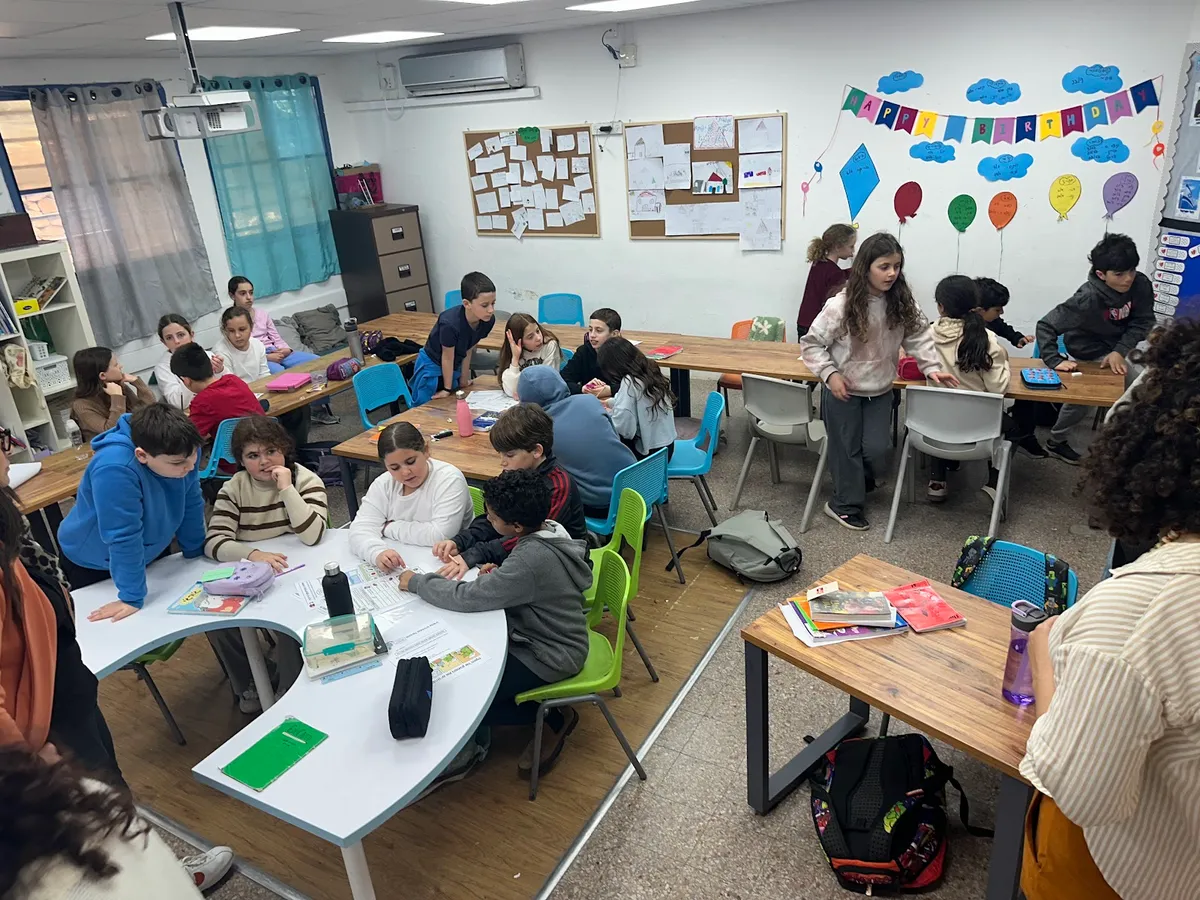כיתה בזמן פעילות של השף הירוק